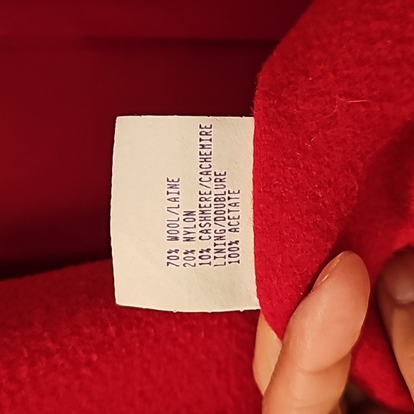 VTG | Korinna Crimson Red Wool & Cashmere Blend Blazer Jacket - Small to Medium - Picture 7 of 8